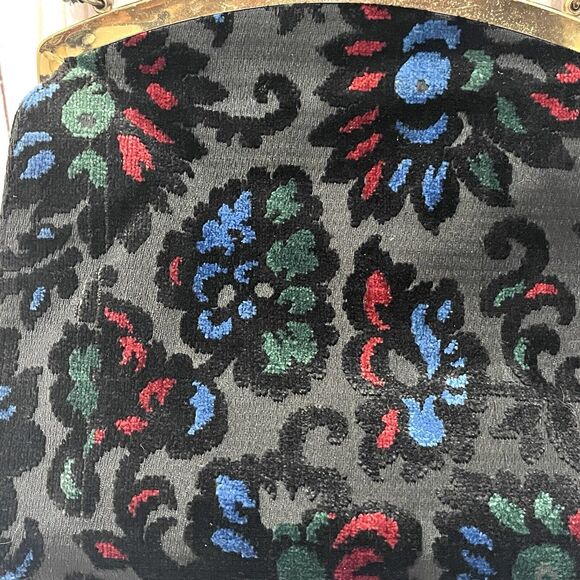Vintage 1960’s Kadin Velvet Brocade Handbag Gold Tone Hardware - Picture 2 of 13